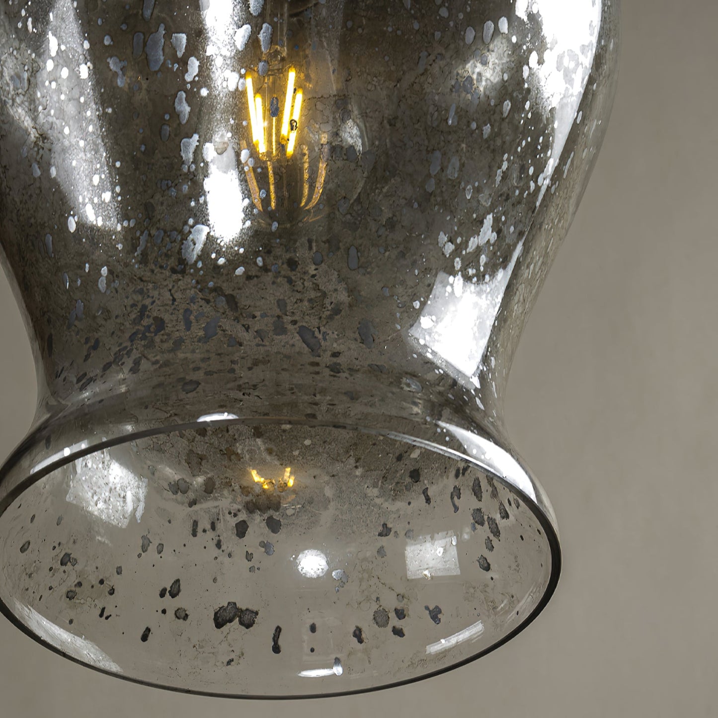 Kichler Everly Pendant Lamp - Flared Glass Mini Pendant | Copper & Smoked Glass Industrial Lighting