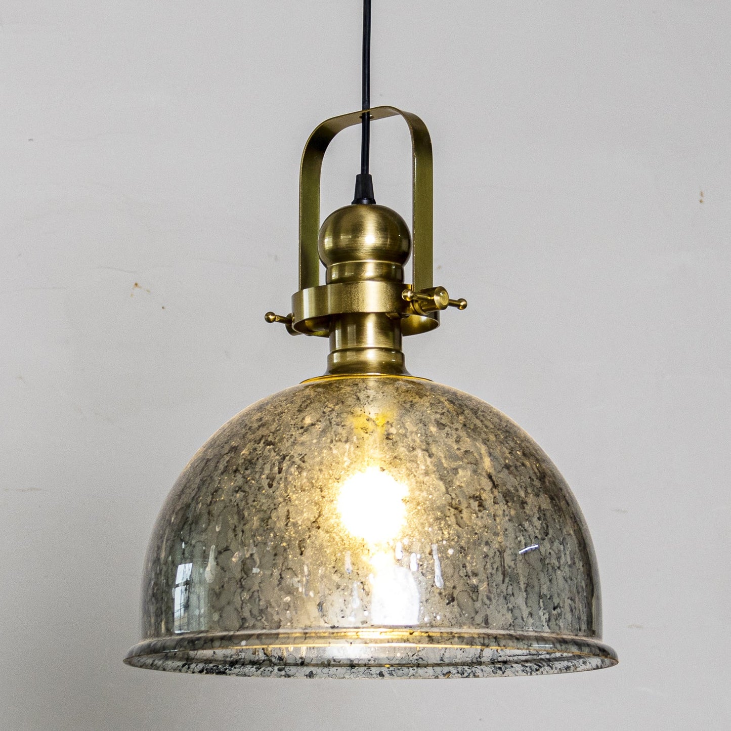Kichler Everly Pendant Lamp - Flared Glass Mini Pendant | Copper & Smoked Glass Industrial Lighting