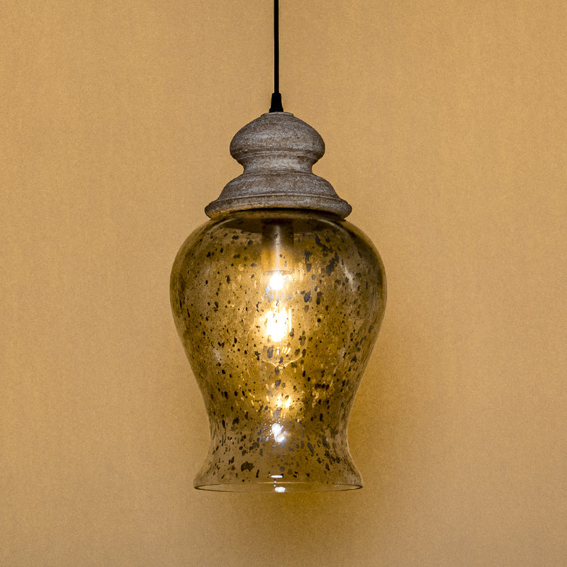 Kichler Everly Pendant Lamp - Flared Glass Mini Pendant | Copper & Smoked Glass Industrial Lighting