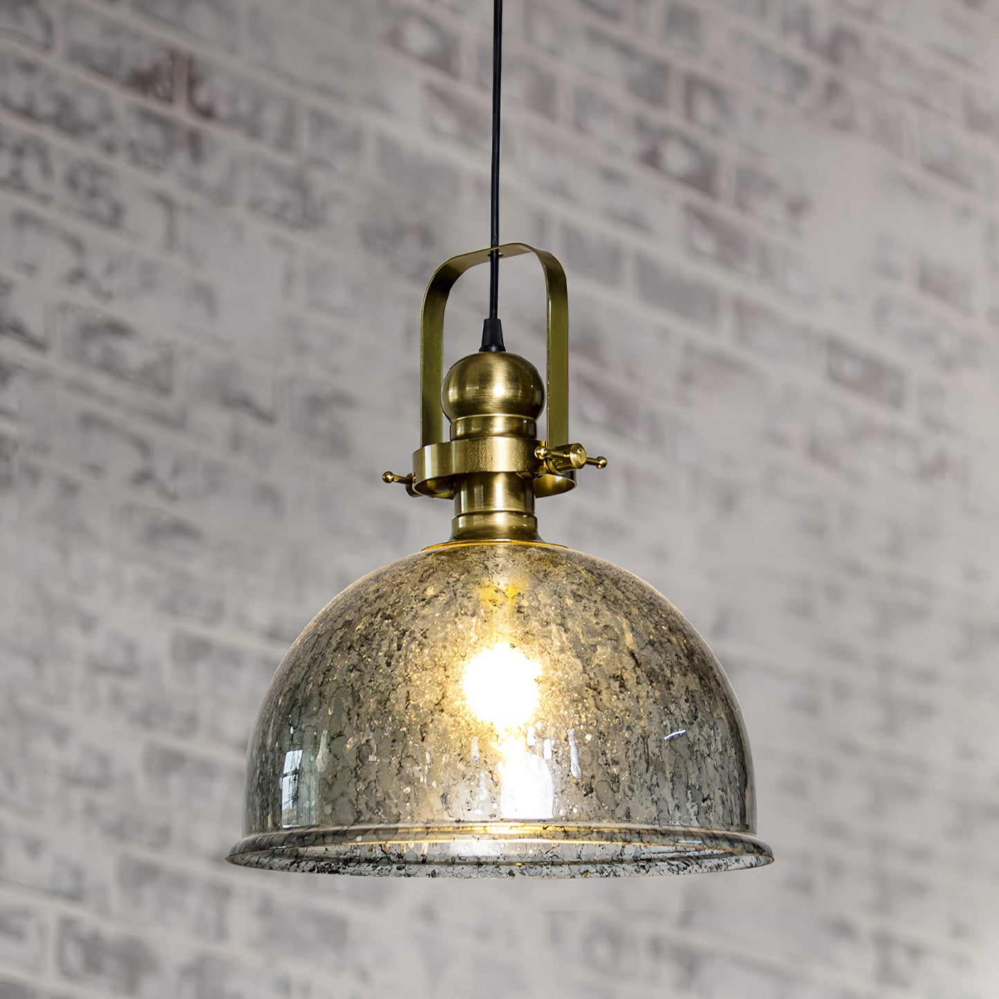 Kichler Everly Pendant Lamp - Flared Glass Mini Pendant | Copper & Smoked Glass Industrial Lighting