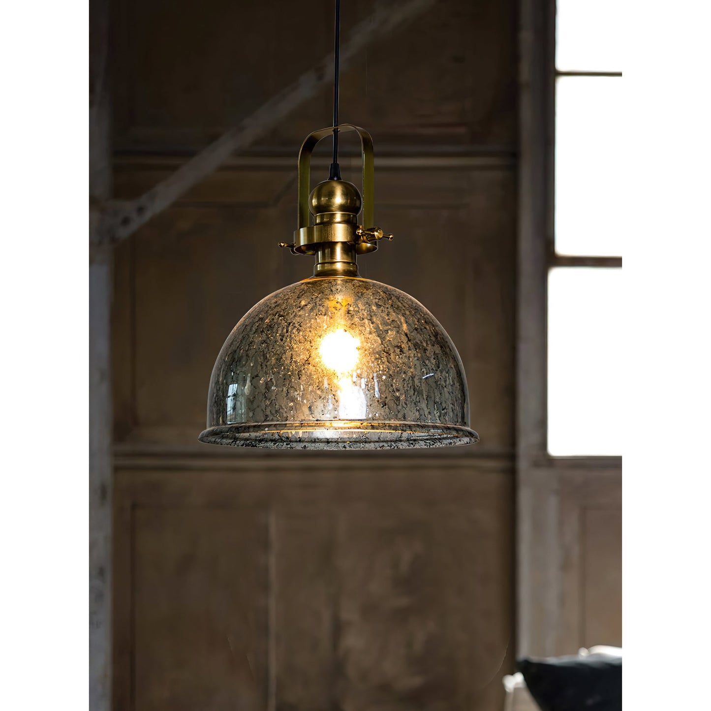 Kichler Everly Pendant Lamp - Flared Glass Mini Pendant | Copper & Smoked Glass Industrial Lighting