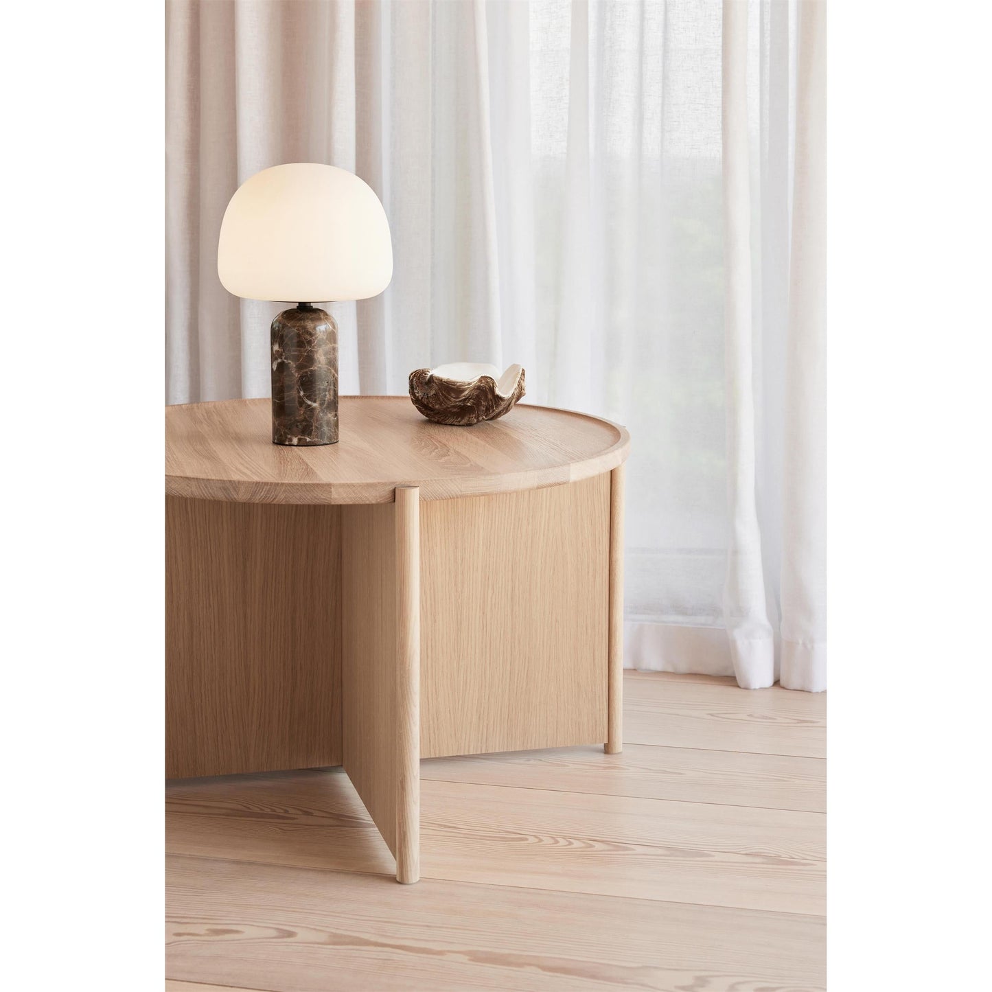 Kin Table Lamp - Polished Marble & Mouth-Blown Glass Bobble Lamp