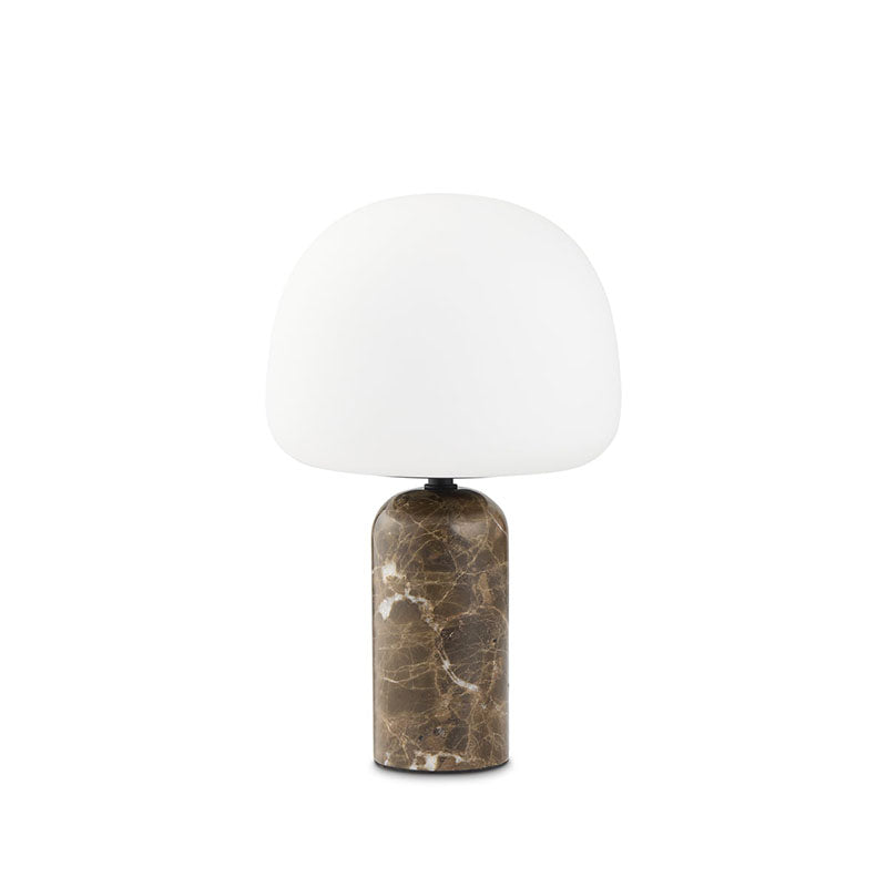 Kin Table Lamp - Polished Marble & Mouth-Blown Glass Bobble Lamp