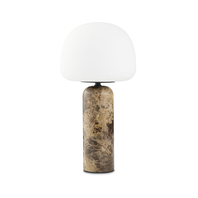 Kin Table Lamp - Polished Marble & Mouth-Blown Glass Bobble Lamp