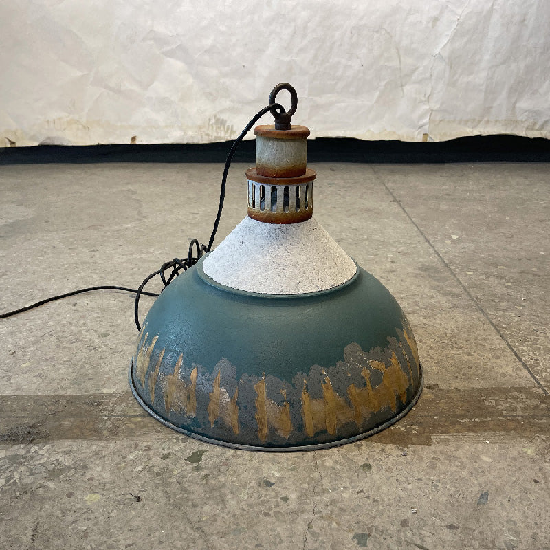Kinsley Pendant Lamp - Rustic Industrial Iron Pendant | Distressed Vintage Farmhouse Lighting