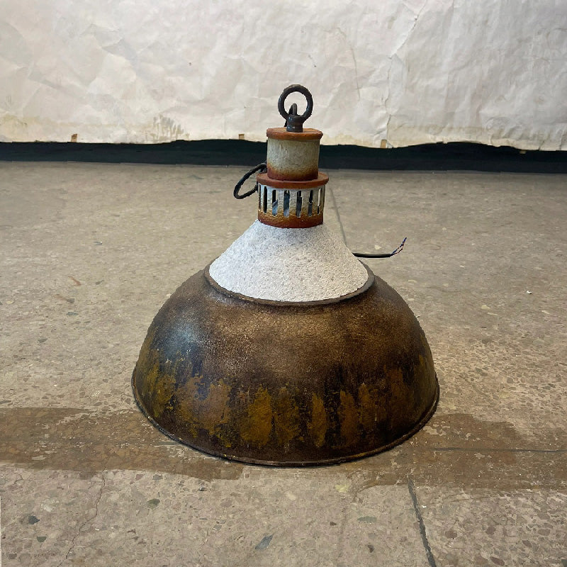 Kinsley Pendant Lamp - Rustic Industrial Iron Pendant | Distressed Vintage Farmhouse Lighting
