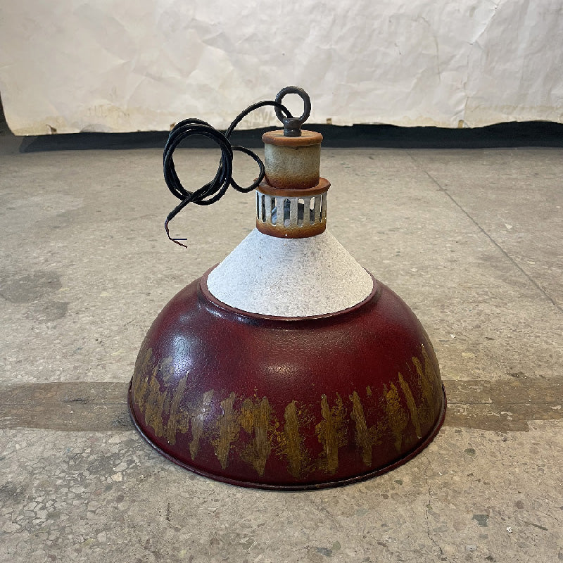 Kinsley Pendant Lamp - Rustic Industrial Iron Pendant | Distressed Vintage Farmhouse Lighting