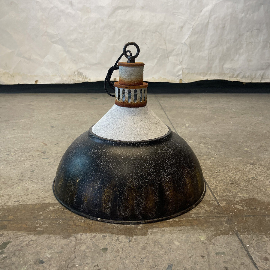 Kinsley Pendant Lamp - Rustic Industrial Iron Pendant | Distressed Vintage Farmhouse Lighting