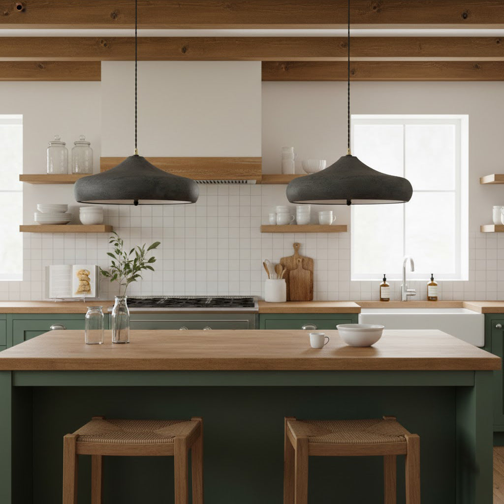 Kichler Danika Pendant Lamp - Modern Minimalist Metal LED Disk Pendant