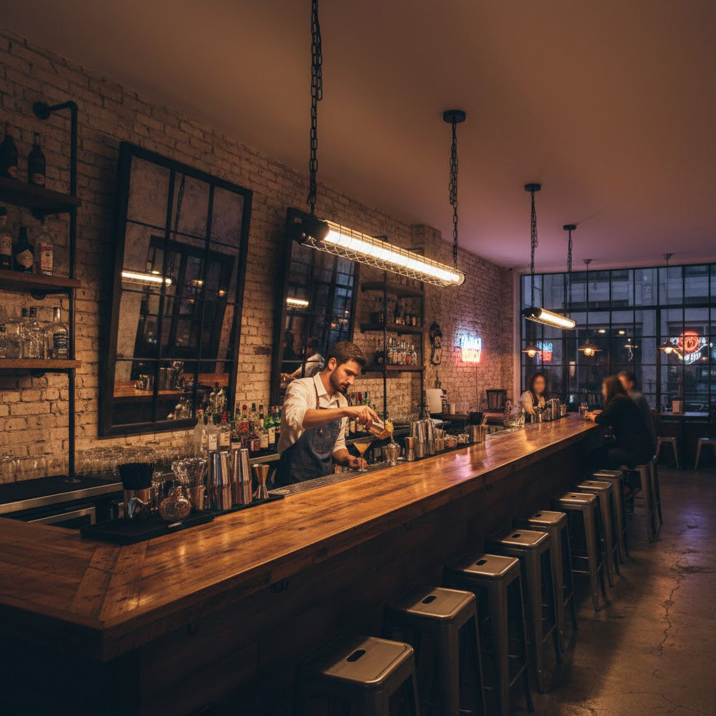 Ultra Mariner Pendant Light - Nautical Industrial Metal Cage Linear LED Light | Kitchen Island & Bar Pendant