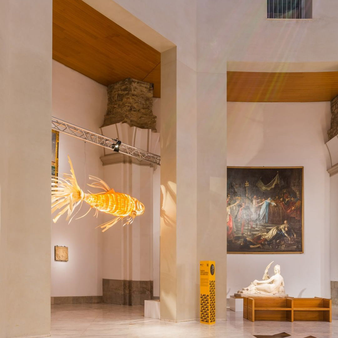 Koi Chandelier - Large Architectural Wood Koi Fish Chandelier | Symbolic Luxury Lighting