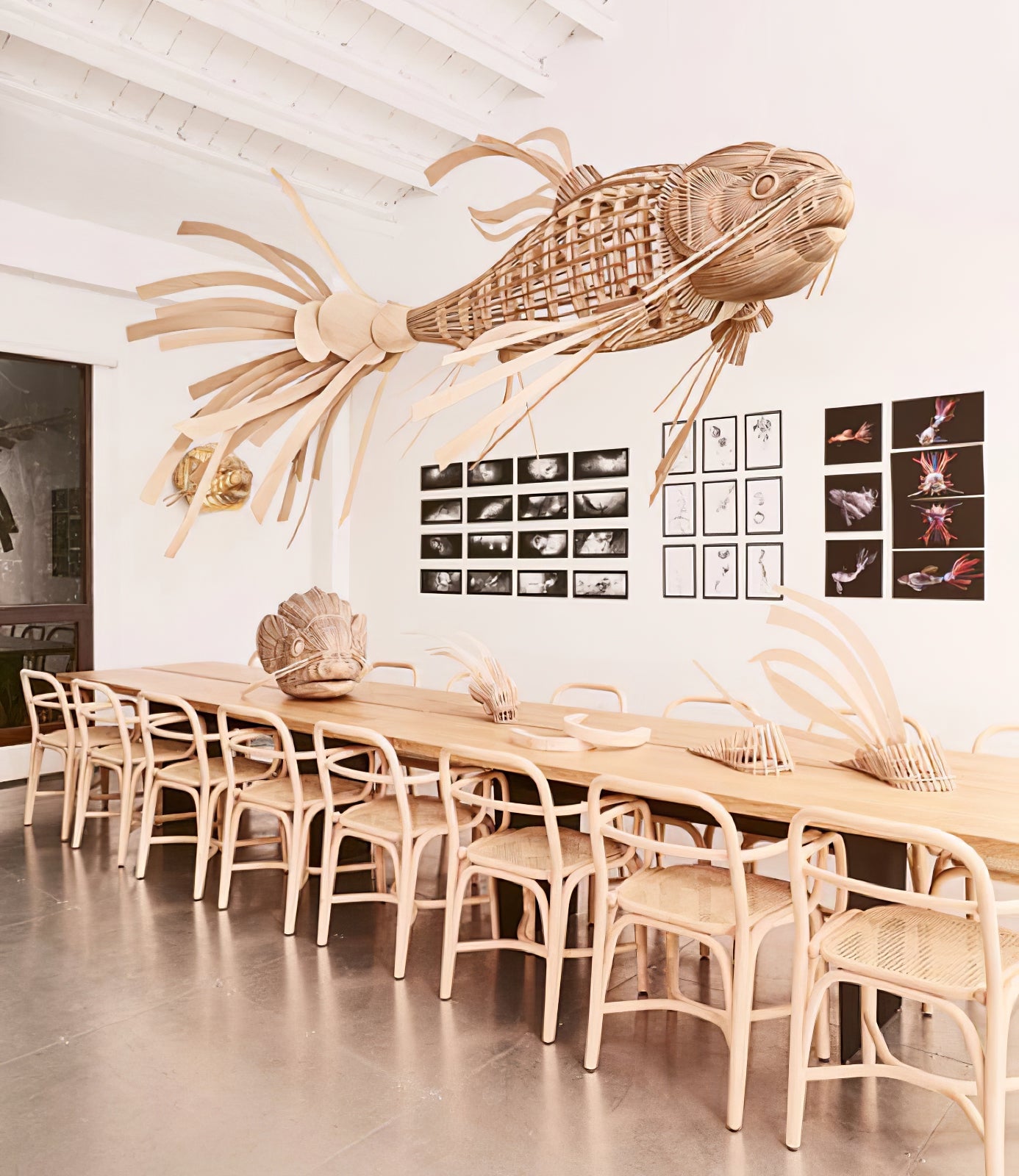 Koi Chandelier - Large Architectural Wood Koi Fish Chandelier | Symbolic Luxury Lighting