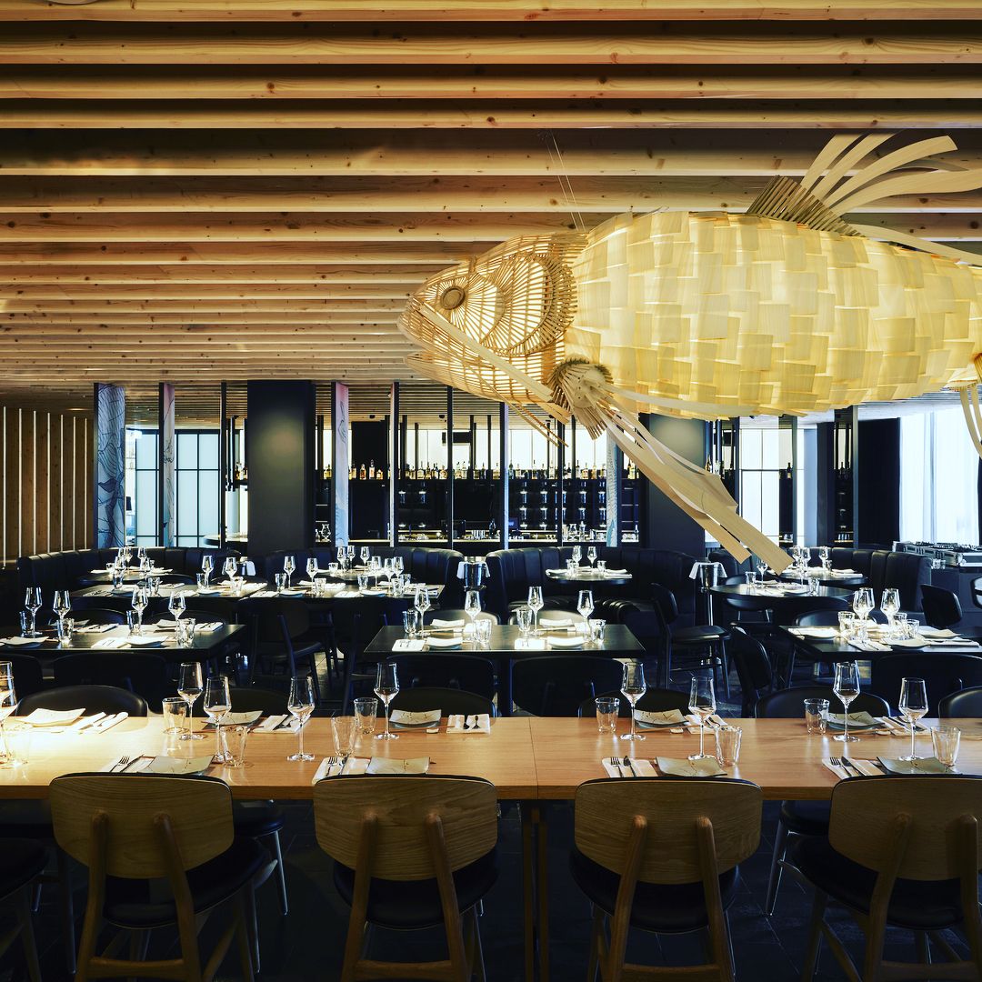 Koi Chandelier - Large Architectural Wood Koi Fish Chandelier | Symbolic Luxury Lighting