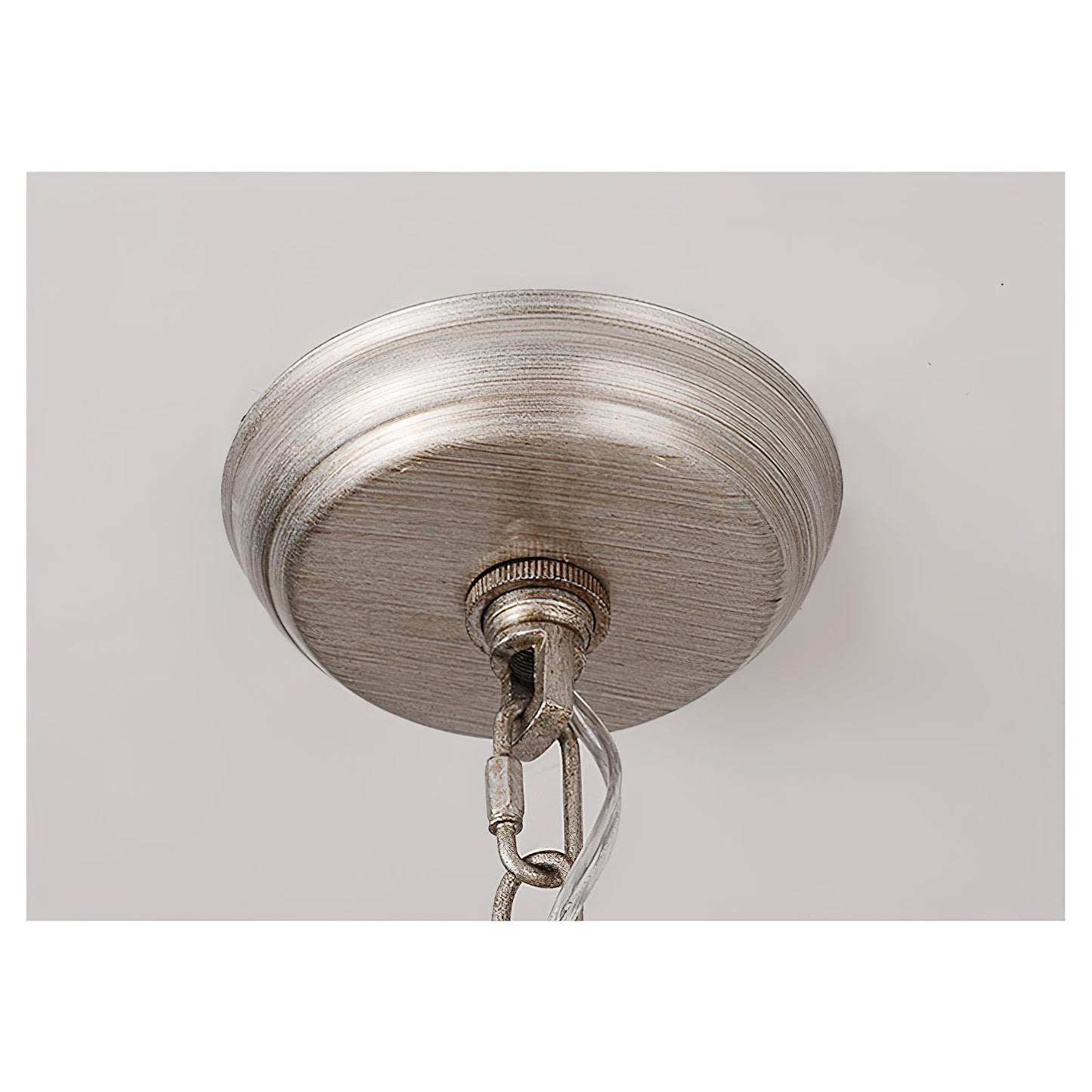 Kora Chandelier - Traditional Sand Nickel & Crystal 8-Light Chandelier