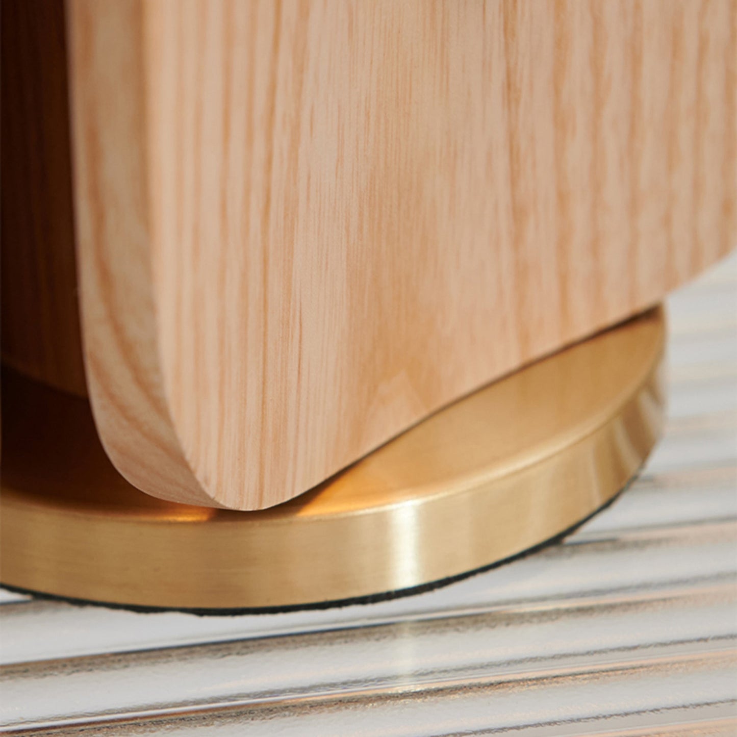 Kubec Table Lamp - Modern Slatted Wood Desk Light | Walnut & Oak Finish
