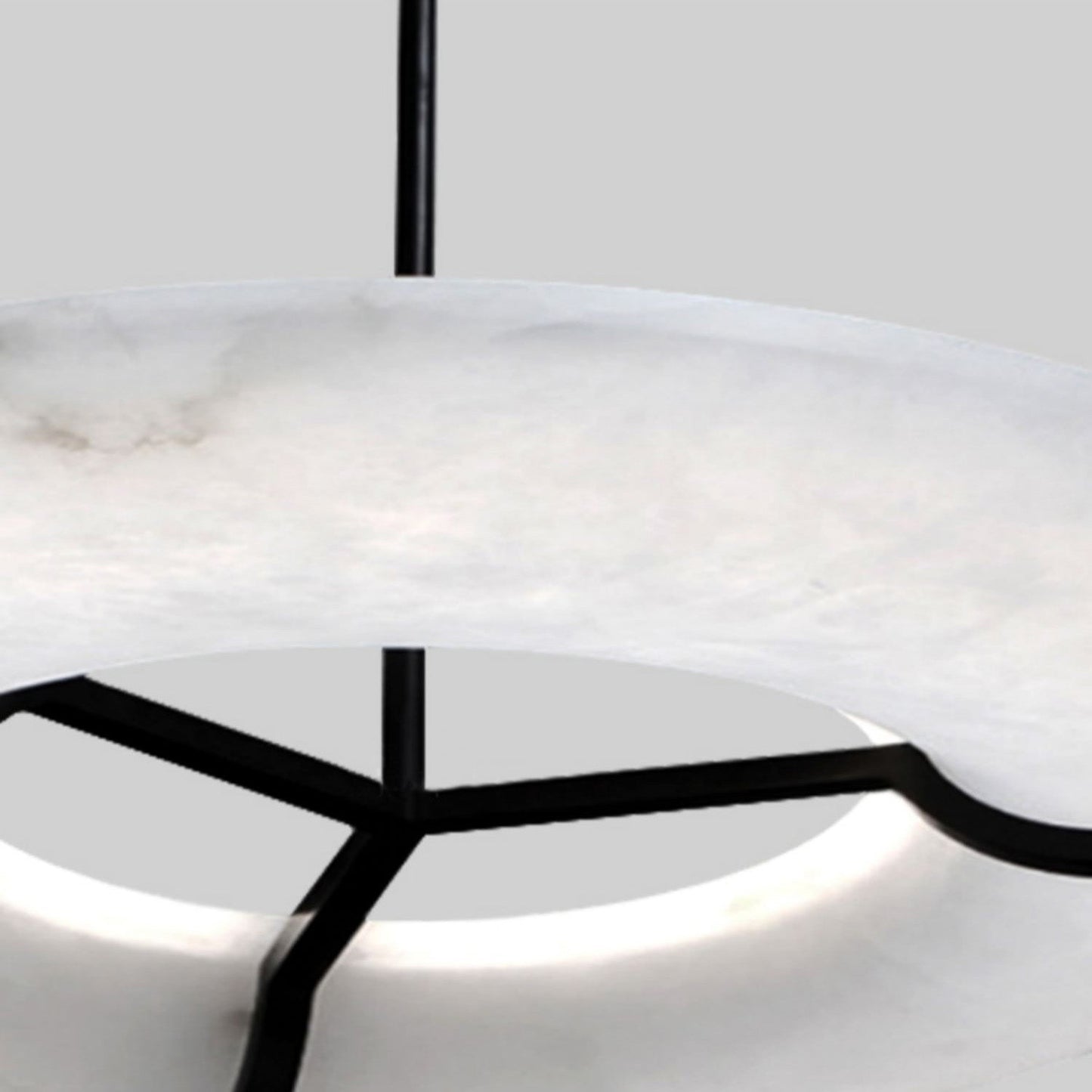 Kuklos Alabaster Chandelier - Luxury Spanish Alabaster & Brass Ring Pendant