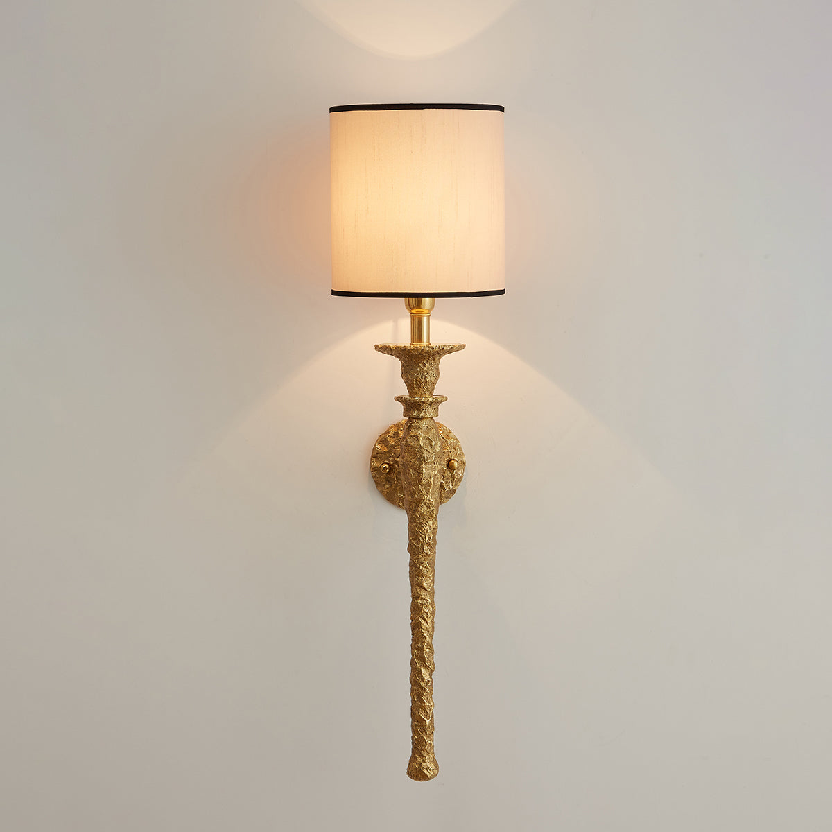 Laguna Wall Lamp - Solid Brass & Soft Fabric Shade Sconce