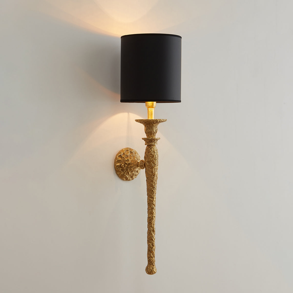 Laguna Wall Lamp - Solid Brass & Soft Fabric Shade Sconce