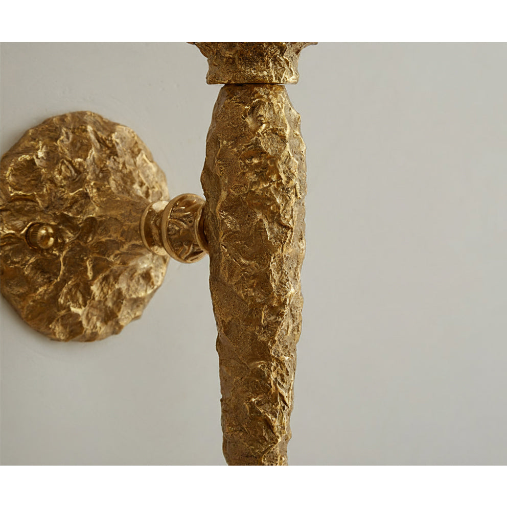 Laguna Wall Lamp - Solid Brass & Soft Fabric Shade Sconce