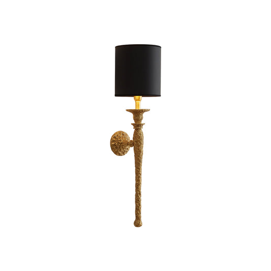 Laguna Wall Lamp - Solid Brass & Soft Fabric Shade Sconce