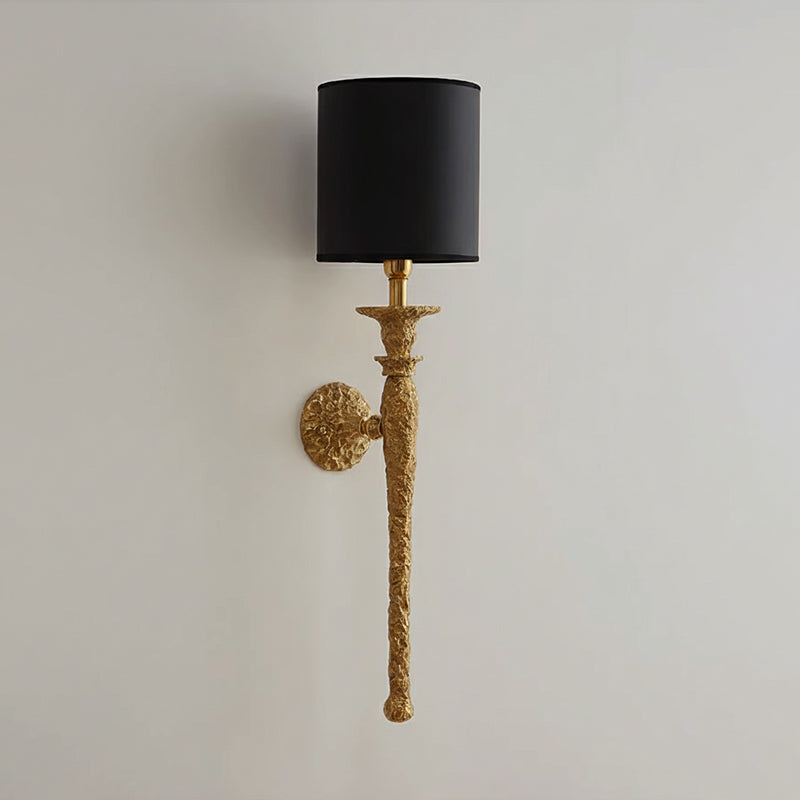 Laguna Wall Lamp - Solid Brass & Soft Fabric Shade Sconce