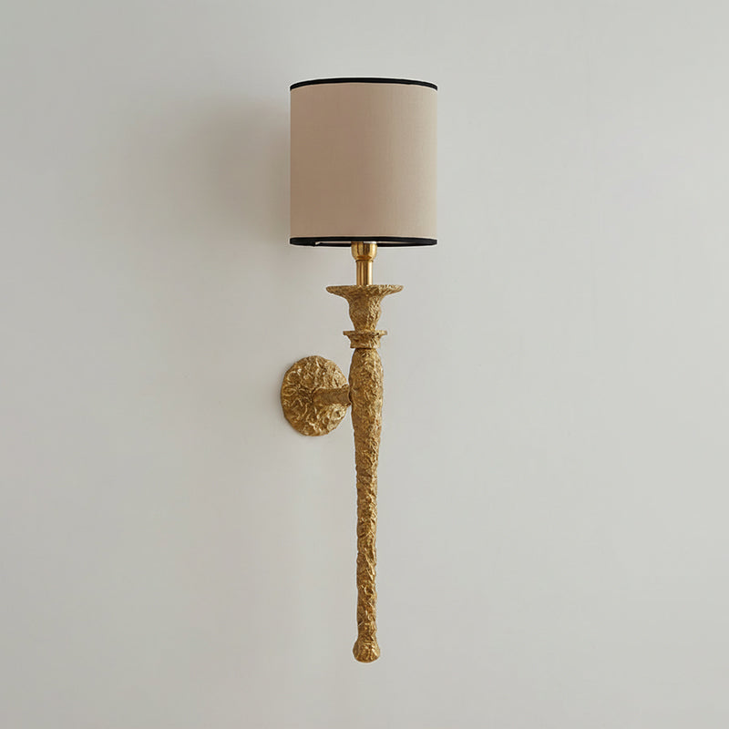 Laguna Wall Lamp - Solid Brass & Soft Fabric Shade Sconce