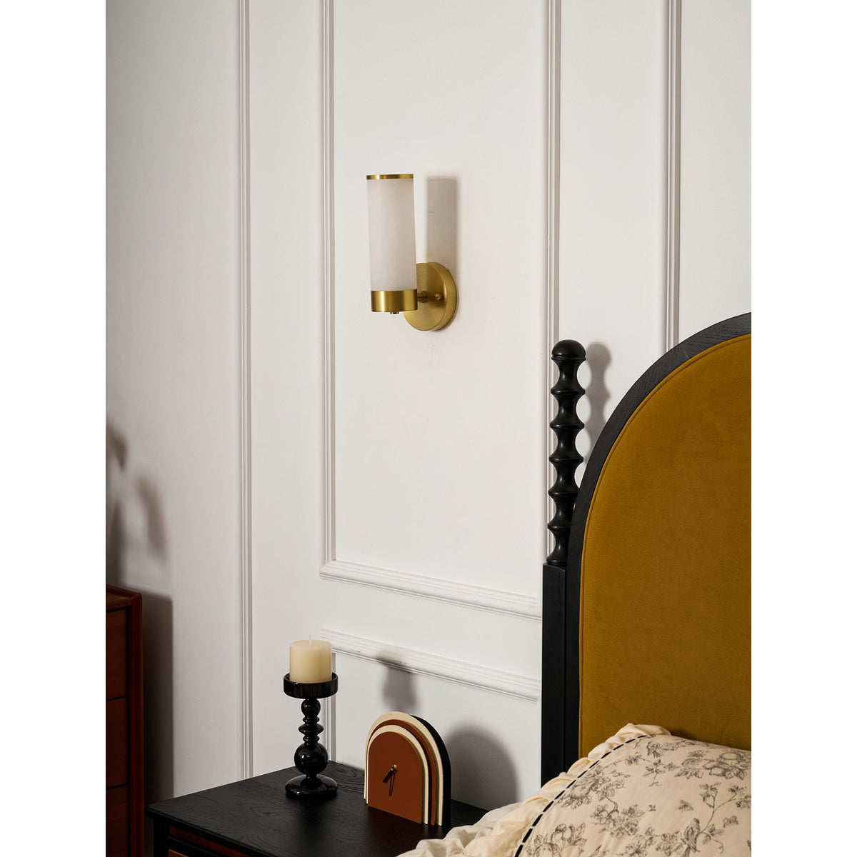 Lampatron Alabaster Wall Lamp - Natural Spanish Alabaster & Brass Sconce