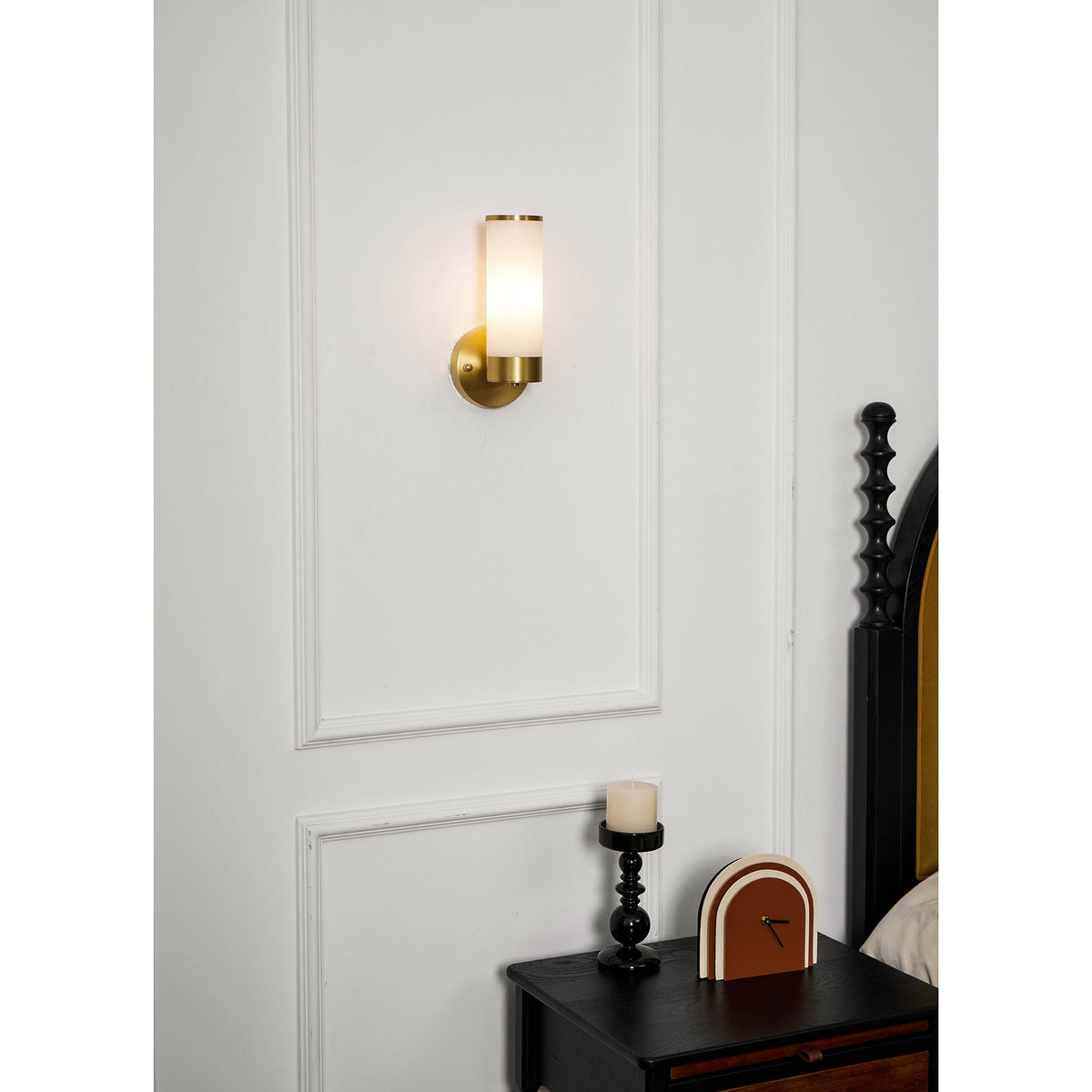 Lampatron Alabaster Wall Lamp - Natural Spanish Alabaster & Brass Sconce
