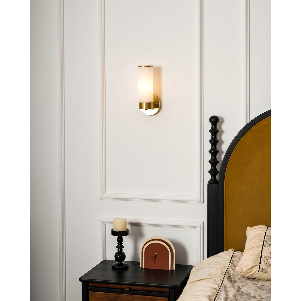 Lampatron Alabaster Wall Lamp - Natural Spanish Alabaster & Brass Sconce