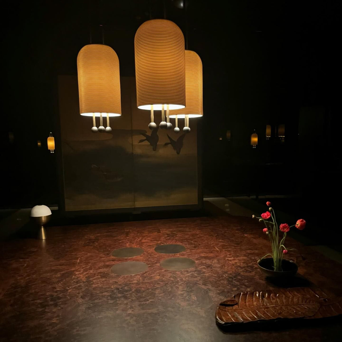 Lantern Glass Pendant Lamp - Fluted Glass & Spherical Iron Suspension Light