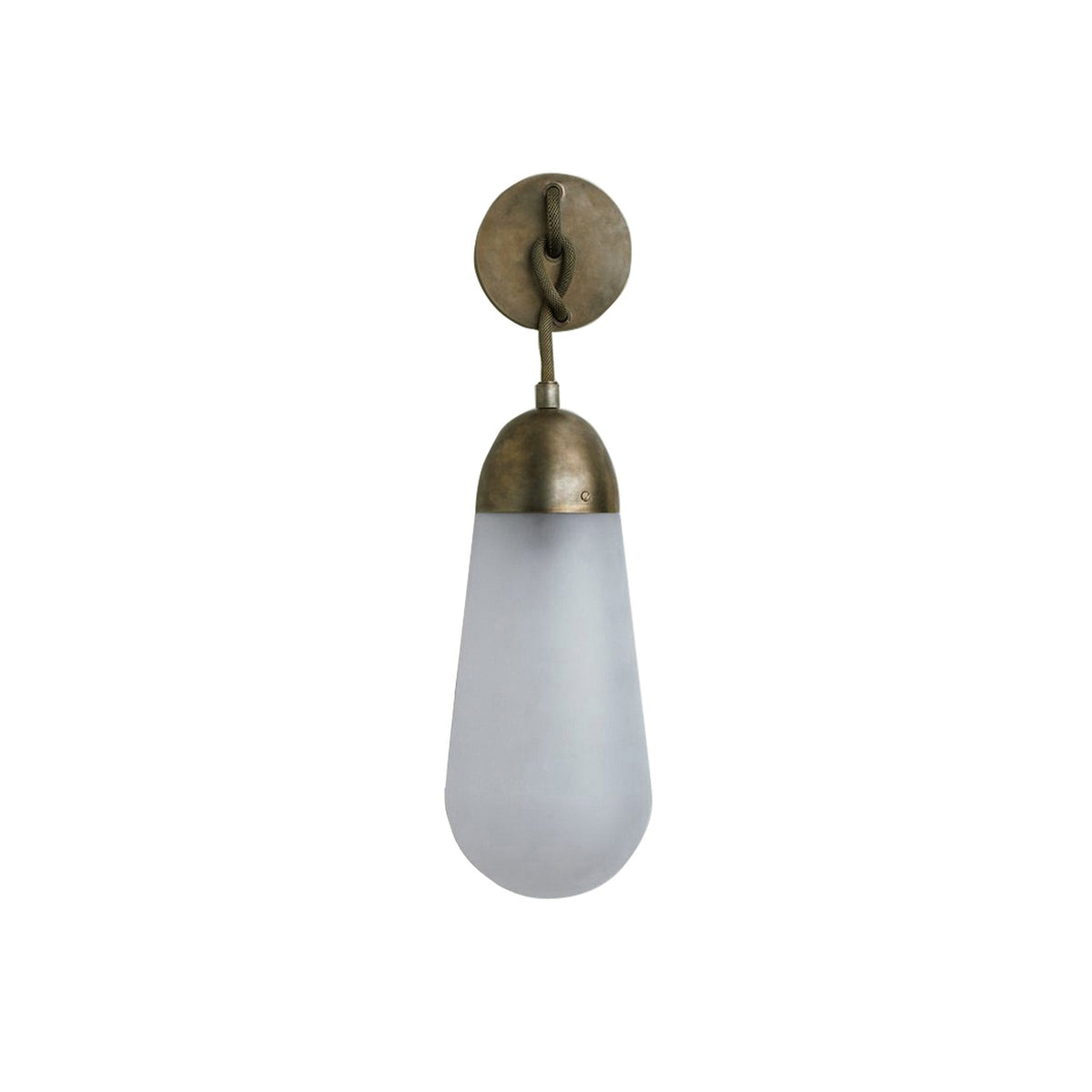 Lariat Wall Lamp - Refined Architectural Brass & Glass Shade Sconce