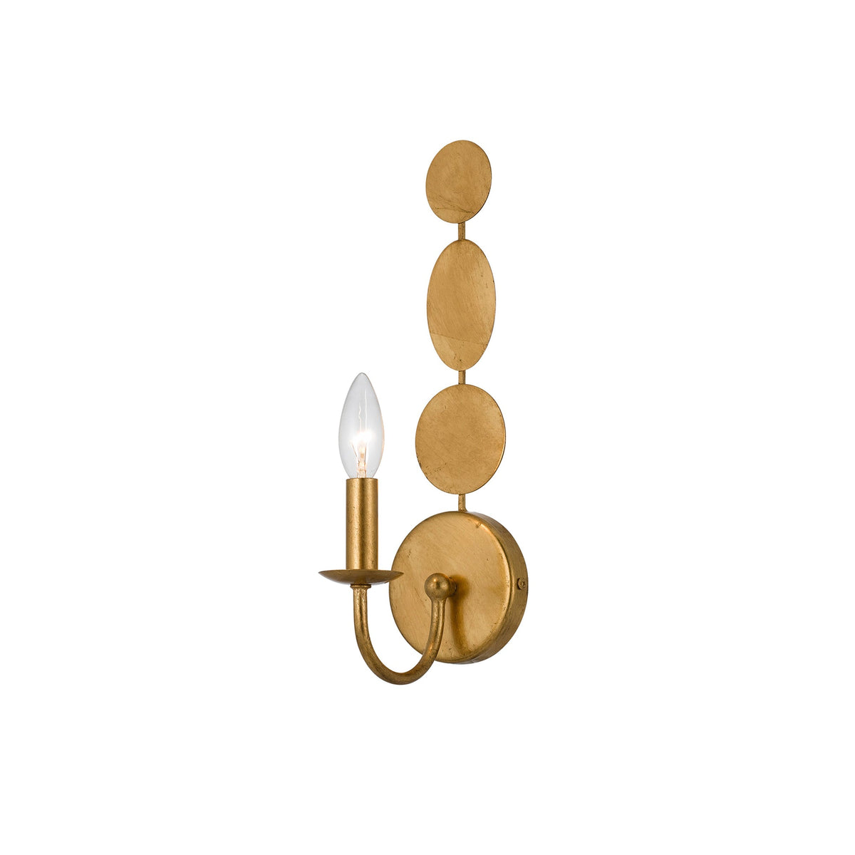 Layla Wall Lamp - Gleaming Brass Discs & Retro Modern Sconce