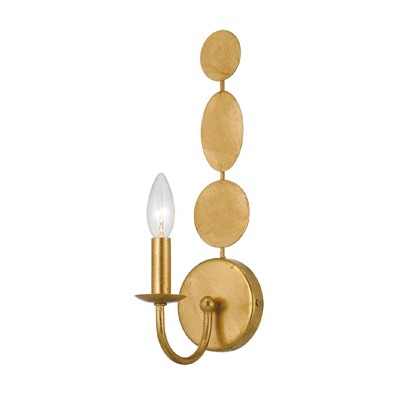 Layla Wall Lamp - Gleaming Brass Discs & Retro Modern Sconce