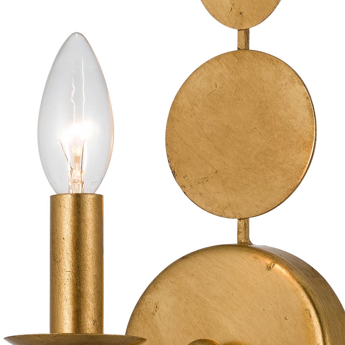 Layla Wall Lamp - Gleaming Brass Discs & Retro Modern Sconce
