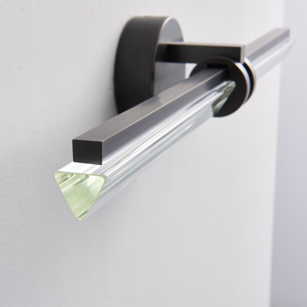 Leigh Mirror Vanity Wall Lamp - Linear Architectural Brass & Glass LED Sconce