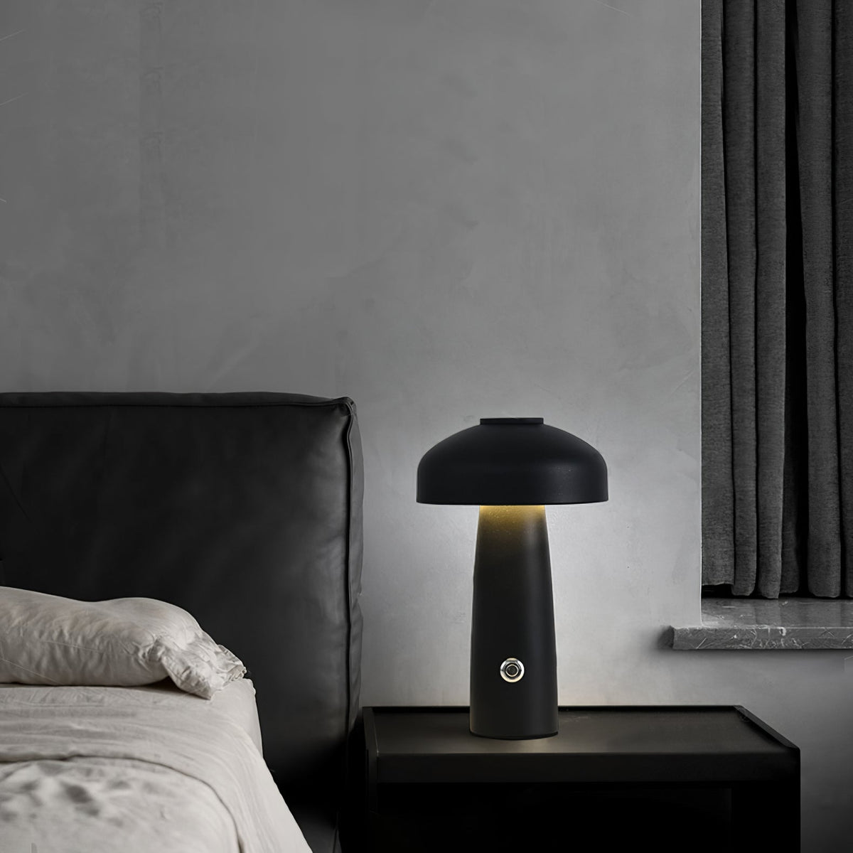 Leon Mushroom Table Lamp - Rechargeable Cordless Metal Accent Light