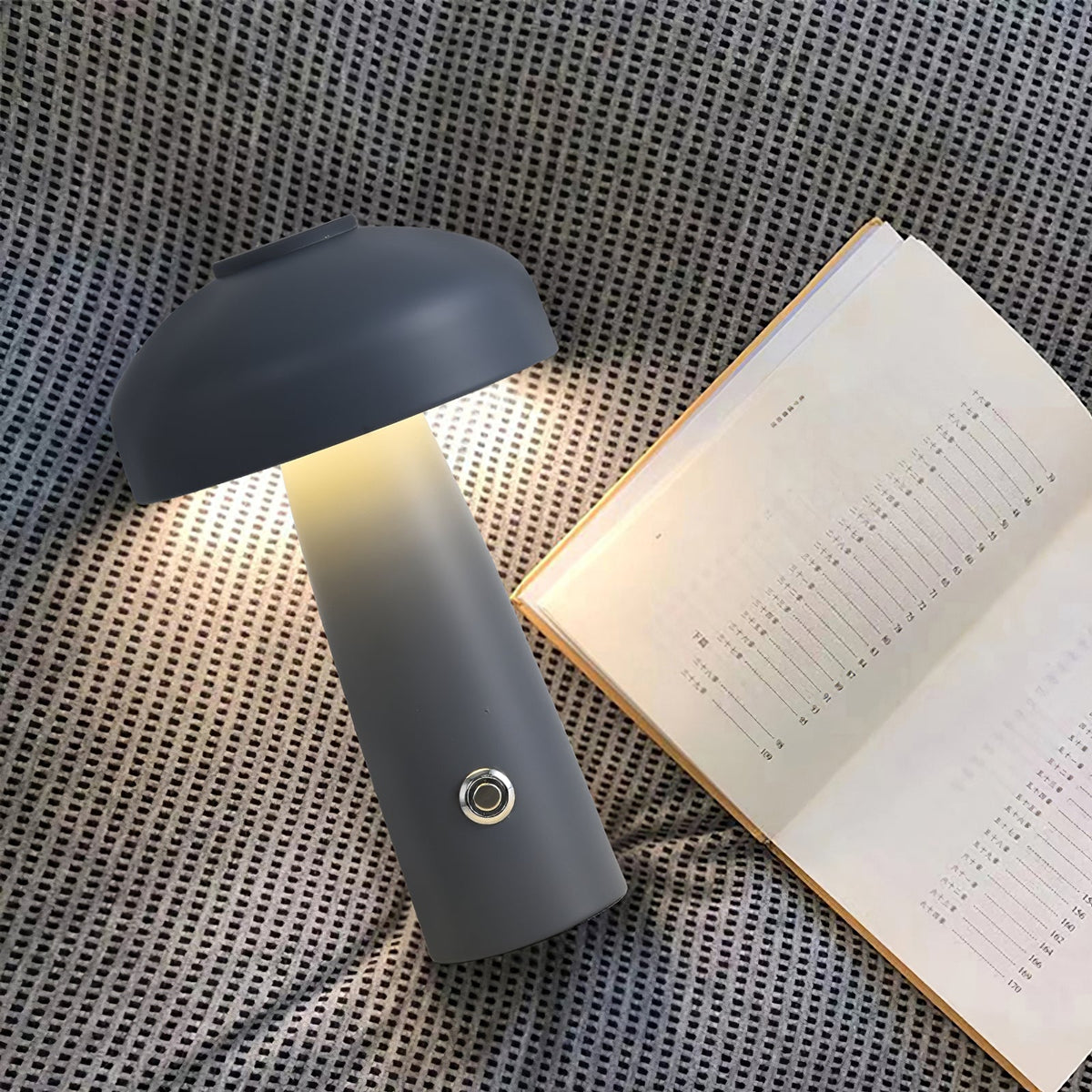 Leon Mushroom Table Lamp - Rechargeable Cordless Metal Accent Light