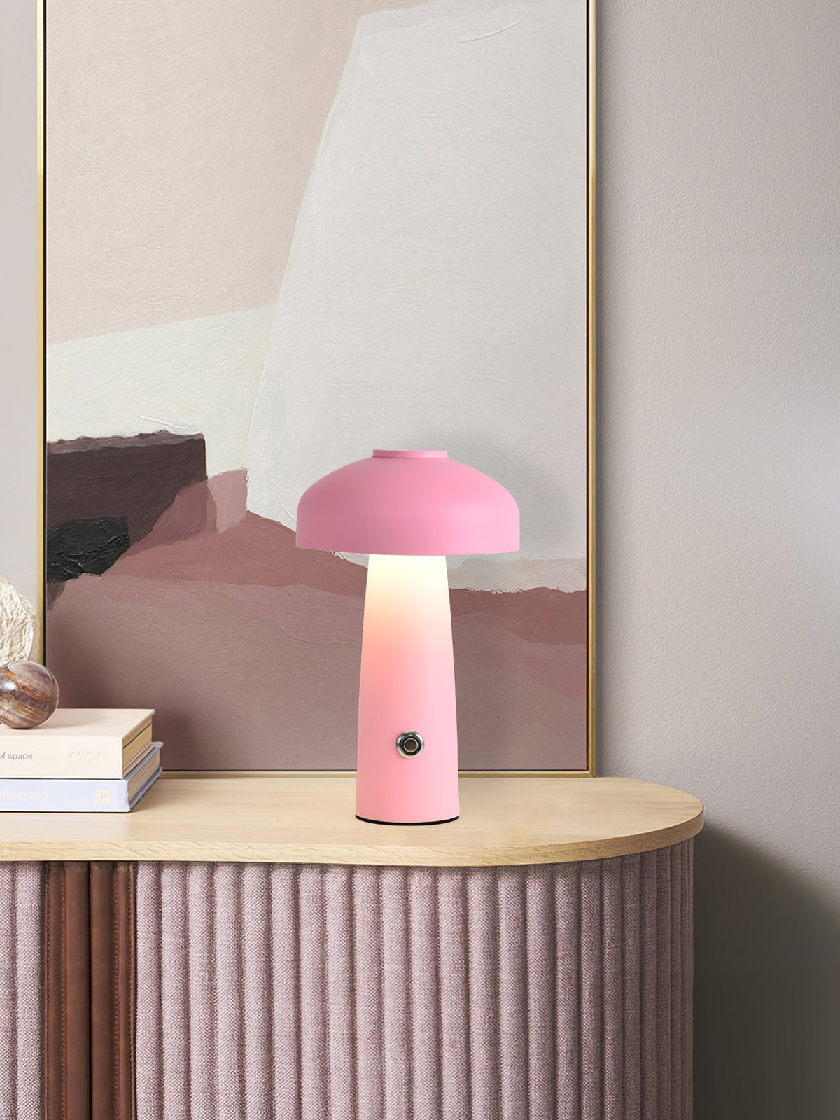Leon Mushroom Table Lamp - Rechargeable Cordless Metal Accent Light