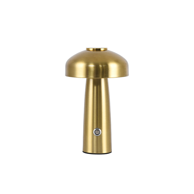Leon Mushroom Table Lamp - Rechargeable Cordless Metal Accent Light