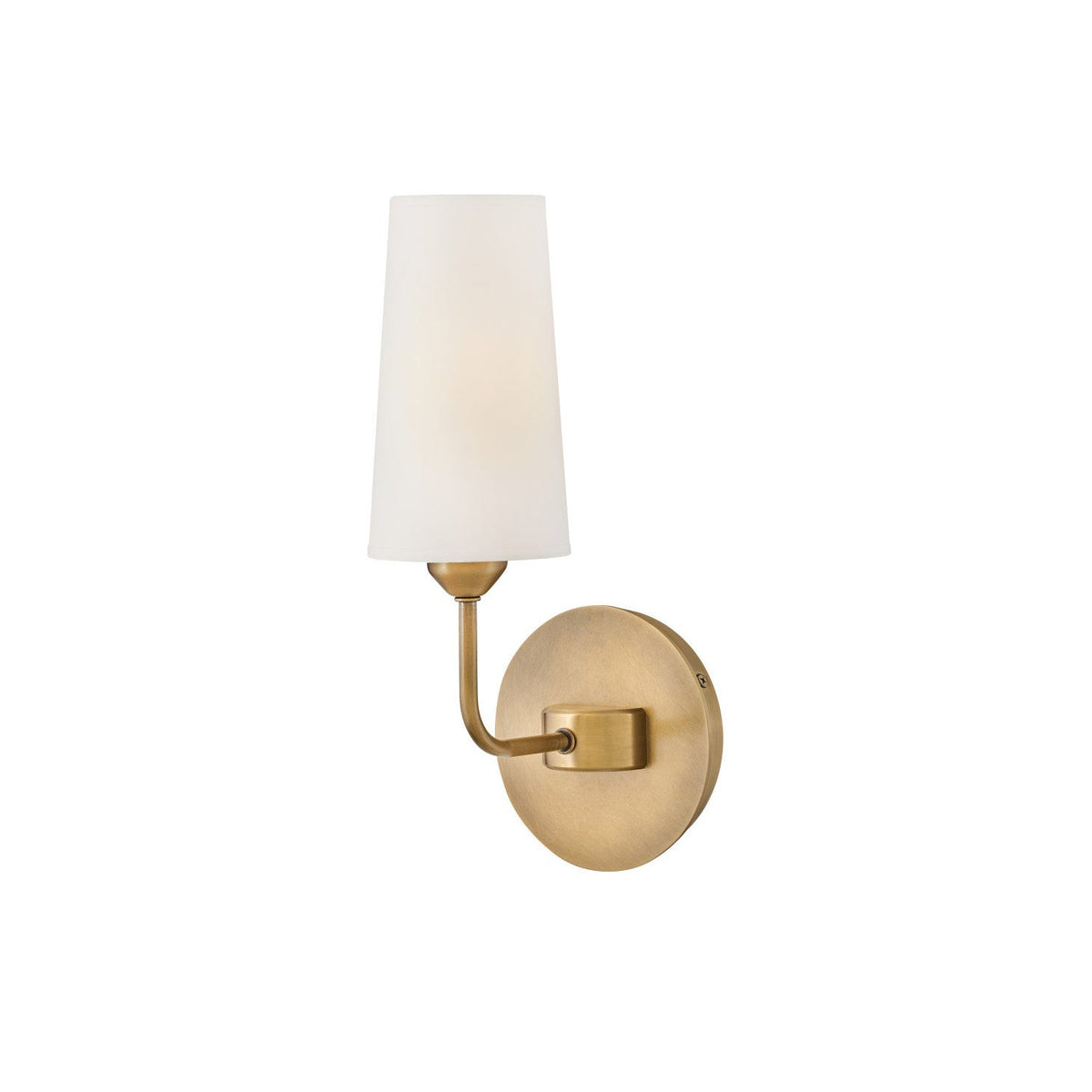 Lewis Wall Lamp - Refined Brass & Fabric Shade LED Wall Sconce
