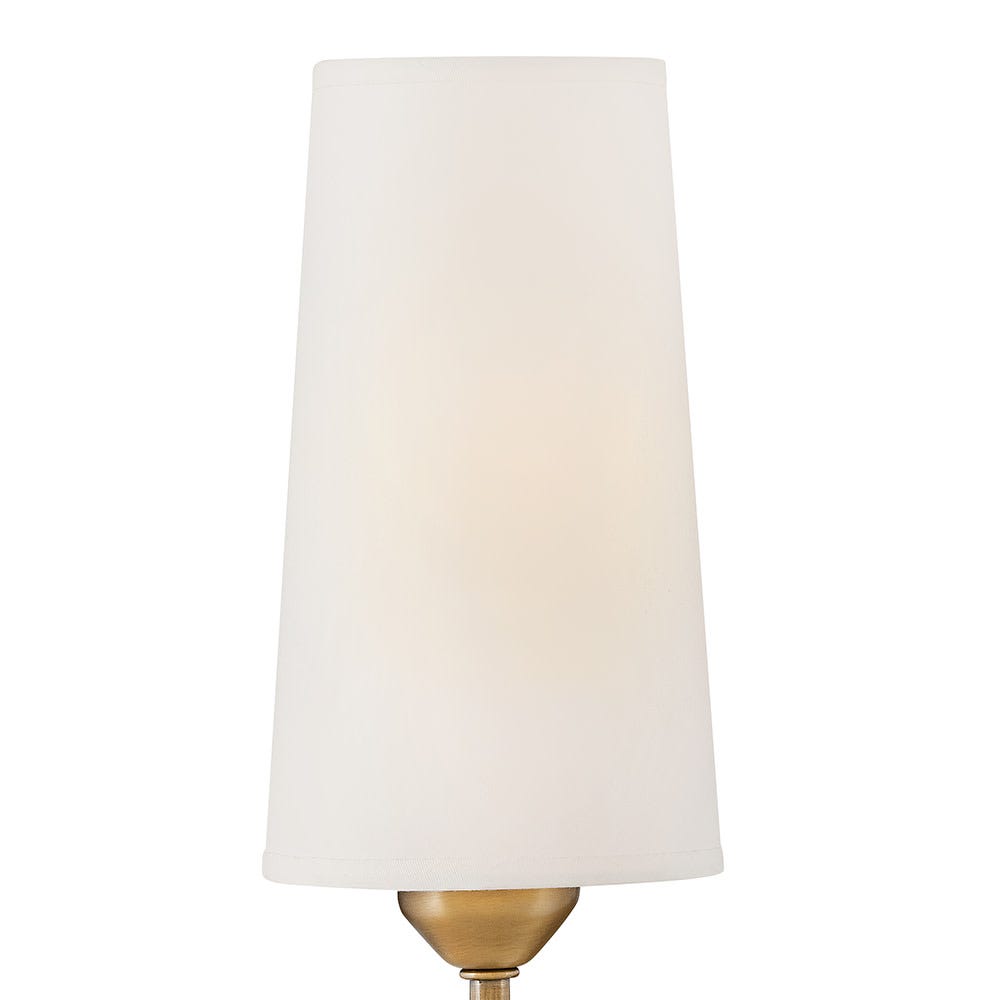 Lewis Wall Lamp - Refined Brass & Fabric Shade LED Wall Sconce