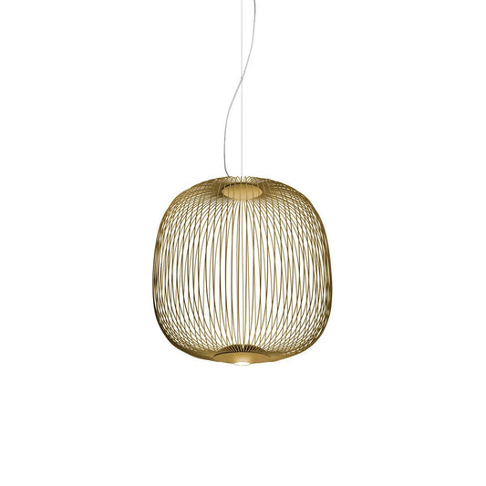 Spokes Cage Pendant Lamp - Wire Cage Geometric Overhead Light | Modern Aviary LED Pendant