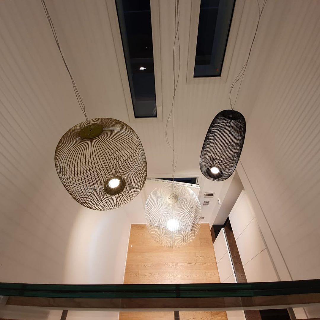 Spokes Cage Pendant Lamp - Wire Cage Geometric Overhead Light | Modern Aviary LED Pendant
