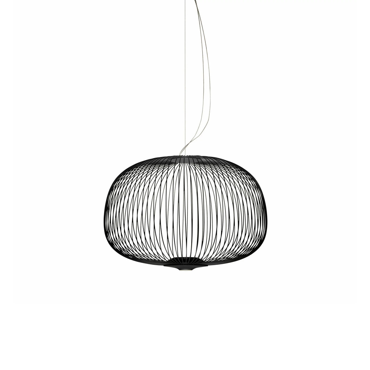Spokes Cage Pendant Lamp - Wire Cage Geometric Overhead Light | Modern Aviary LED Pendant