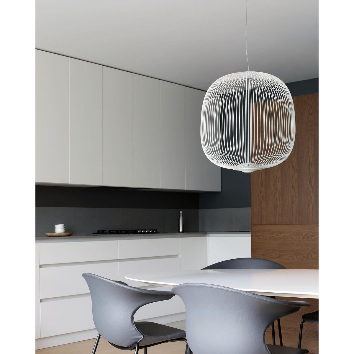 Spokes Cage Pendant Lamp - Wire Cage Geometric Overhead Light | Modern Aviary LED Pendant