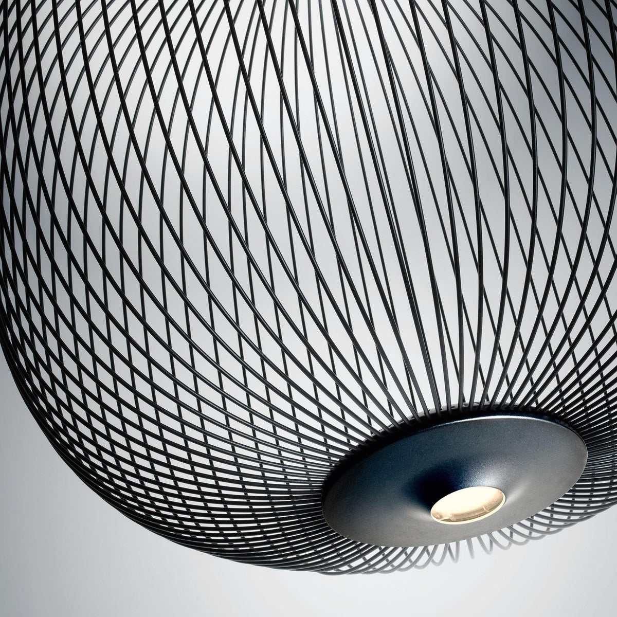 Spokes Cage Pendant Lamp - Wire Cage Geometric Overhead Light | Modern Aviary LED Pendant