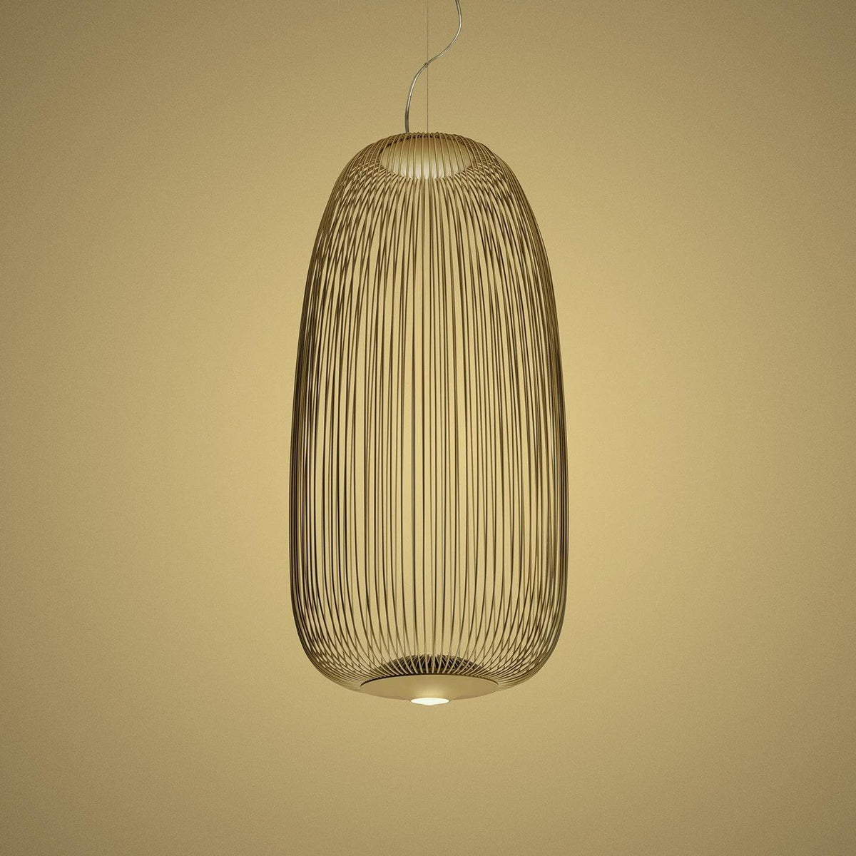 Spokes Cage Pendant Lamp - Wire Cage Geometric Overhead Light | Modern Aviary LED Pendant