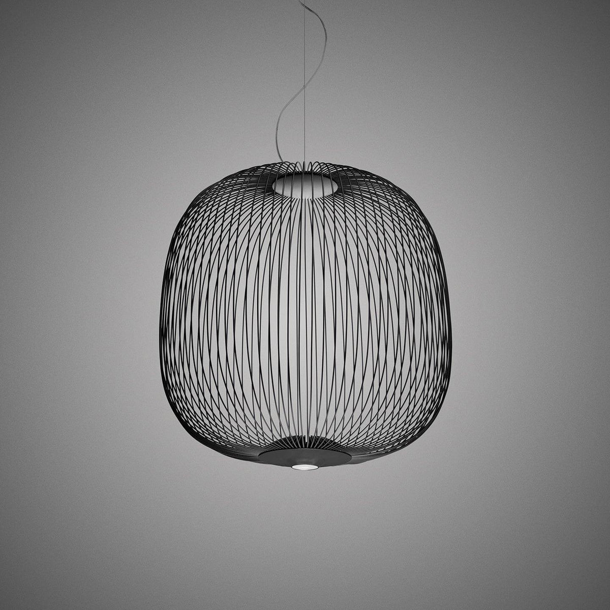 Spokes Cage Pendant Lamp - Wire Cage Geometric Overhead Light | Modern Aviary LED Pendant