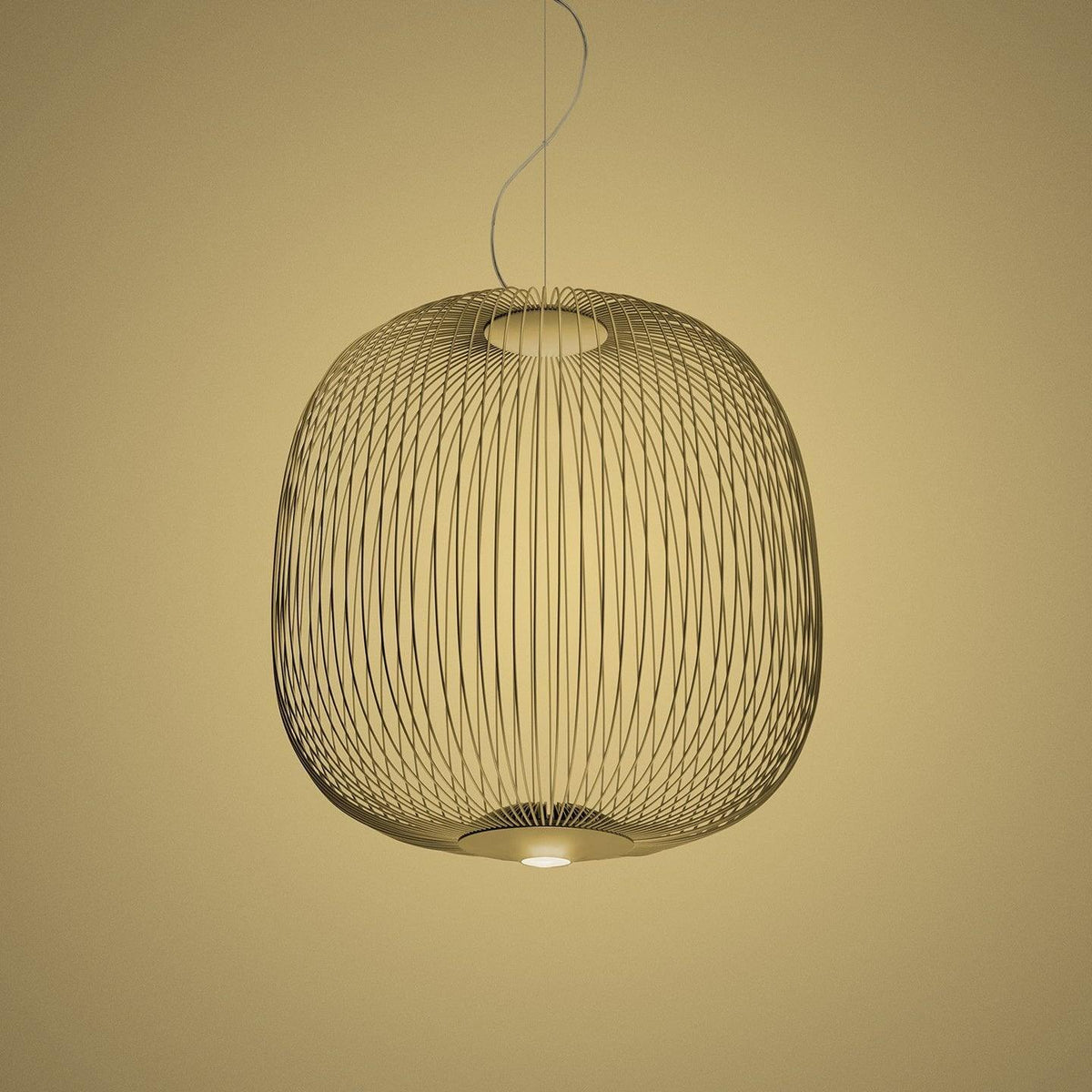 Spokes Cage Pendant Lamp - Wire Cage Geometric Overhead Light | Modern Aviary LED Pendant