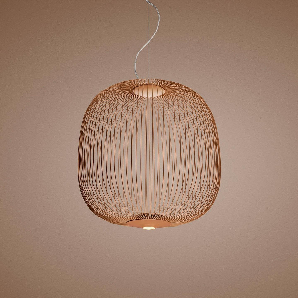 Spokes Cage Pendant Lamp - Wire Cage Geometric Overhead Light | Modern Aviary LED Pendant